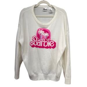 Barbie Sweater Large Malibu Mattel Palm Trees